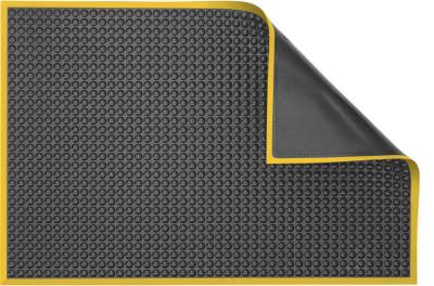 Antistatic Anti-Fatigue Floor Mat with 2,5 cm Yellow Bevel | AB Classic | Anthracite | 60 x 120 cm